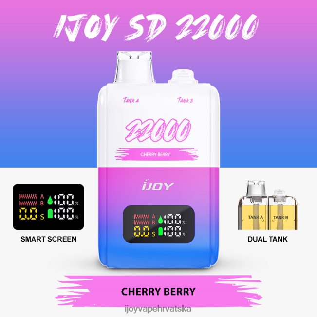 iJOY SD 22000 za jednokratnu upotrebu bobica trešnje iJOY vape order online NT4J2H150
