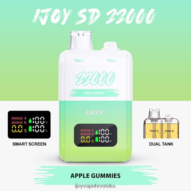 iJOY SD 22000 za jednokratnu upotrebu gumene bombone od jabuke iJOY bar vape price NT4J2H145