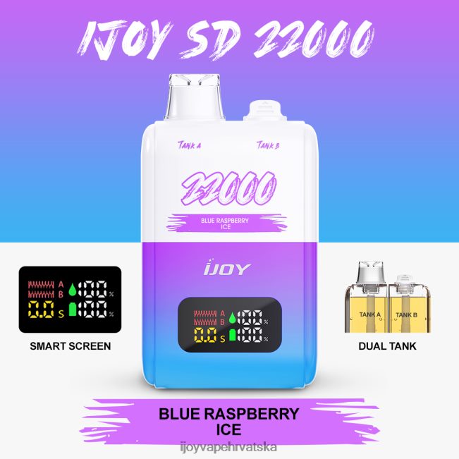 iJOY SD 22000 za jednokratnu upotrebu led od plave maline buy iJOY vape online NT4J2H149
